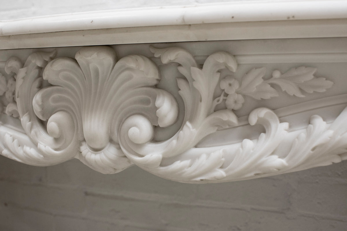 Antique Louis XV Rococo Style 19th Century Marble Fireplace | The Architectural Forum