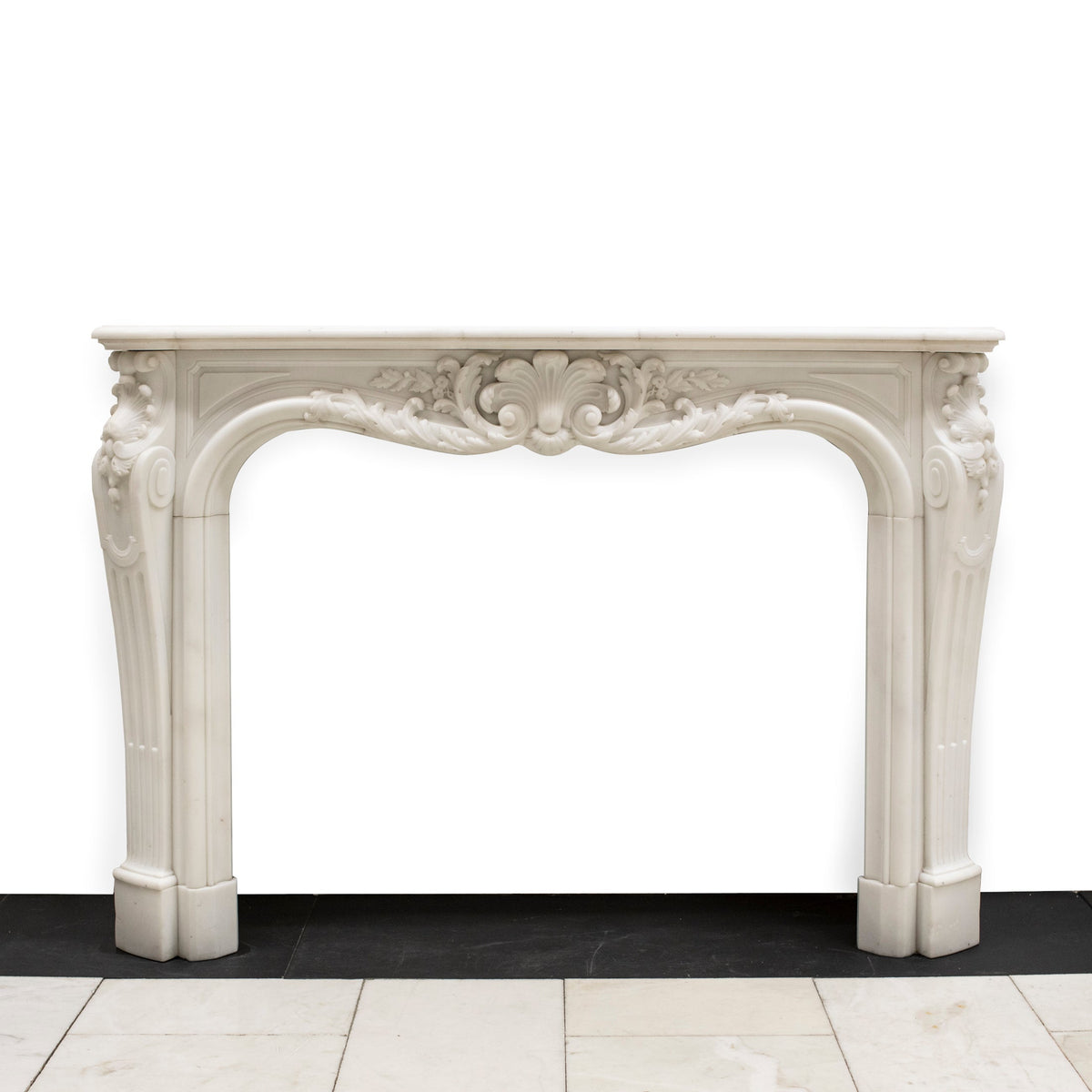 Antique Louis XV Rococo Style 19th Century Marble Fireplace | The Architectural Forum