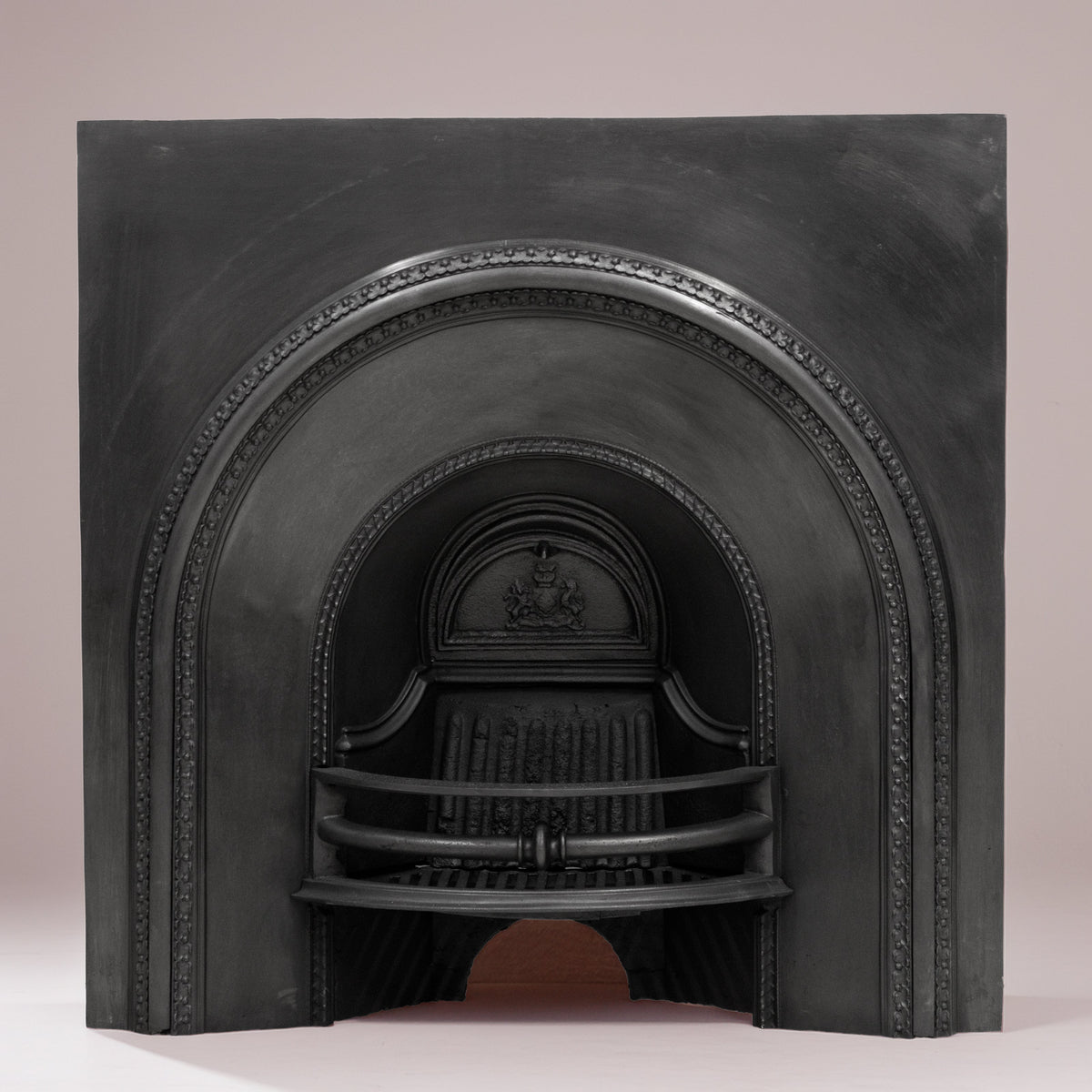 Antique Victorian Cast Iron Arched Fireplace Insert