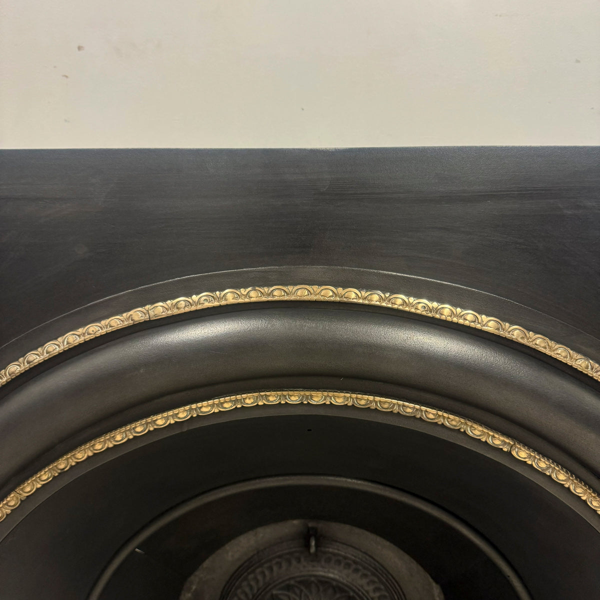 Antique Victorian Arched Cast Iron Insert with Brass | The Architectural Forum