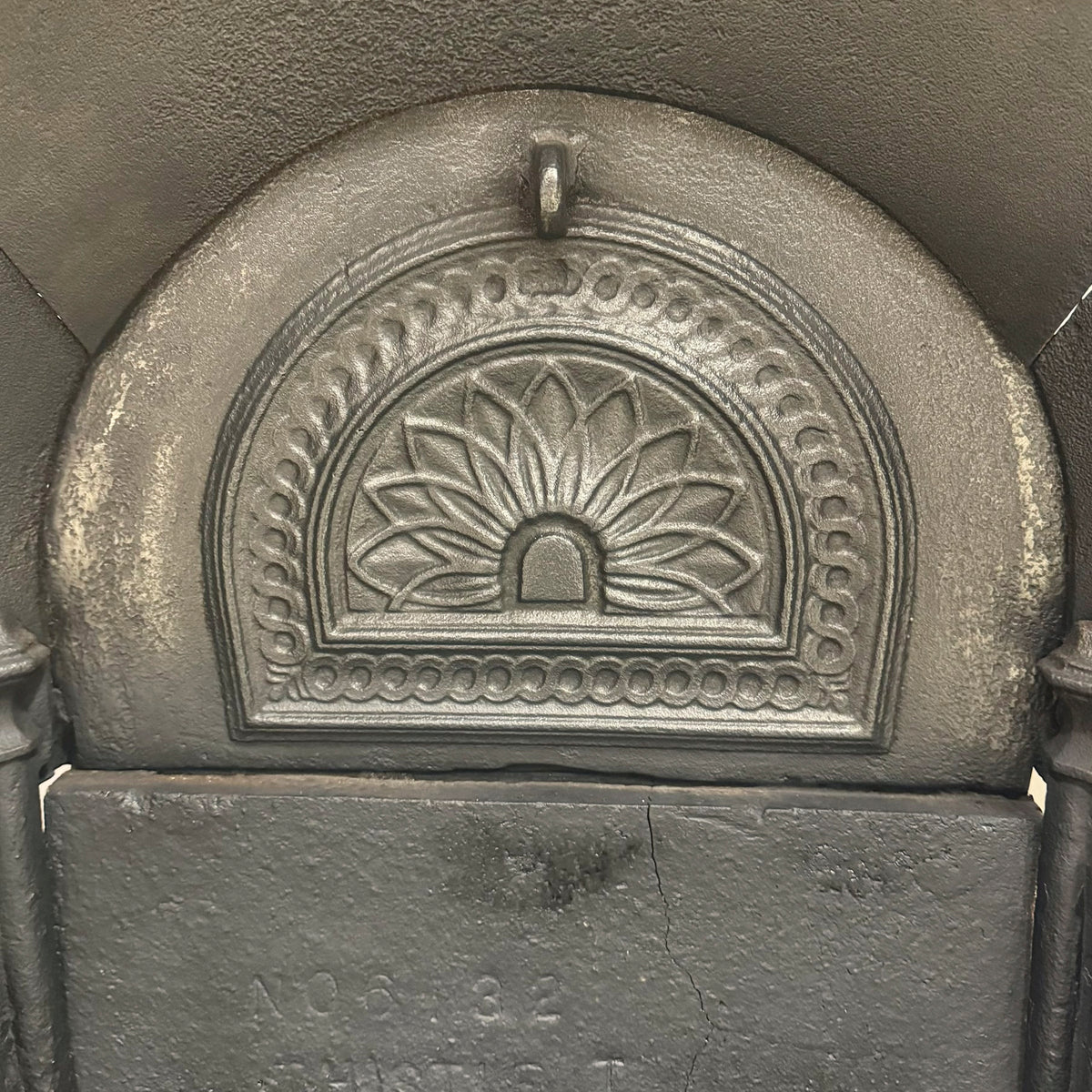 Antique Victorian Arched Cast Iron Insert with Brass | The Architectural Forum