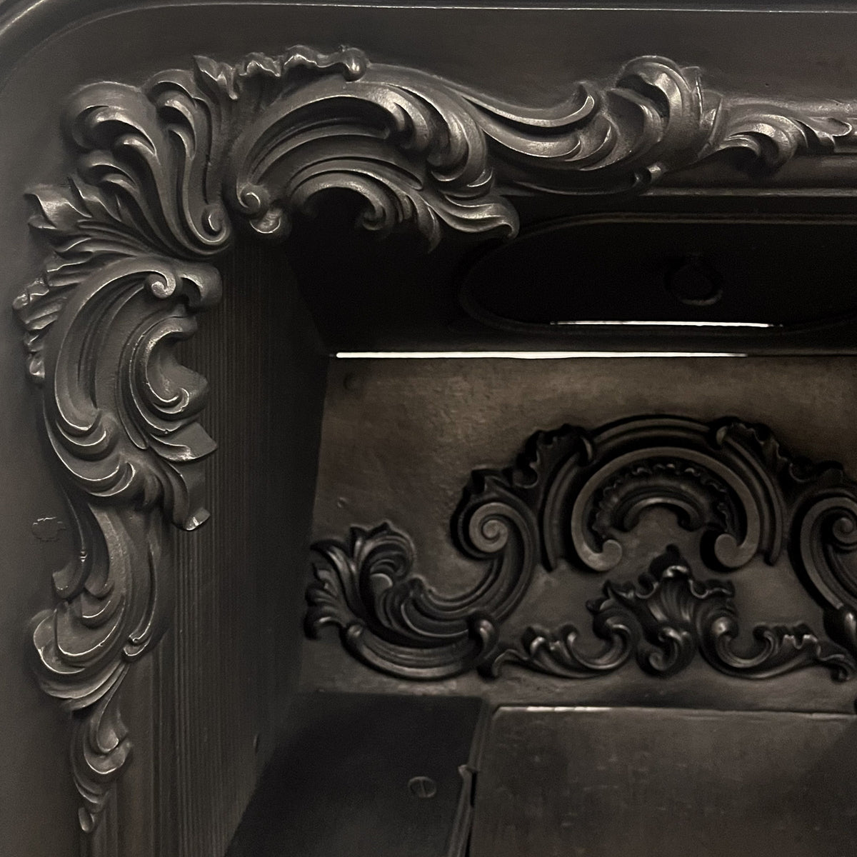 Antique Floral Georgian Cast Iron Hob Grate Insert | The Architectural Forum