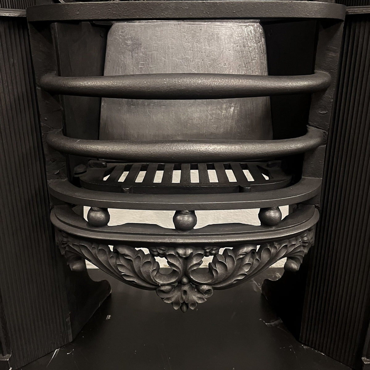 Antique Floral Georgian Cast Iron Hob Grate Insert | The Architectural Forum