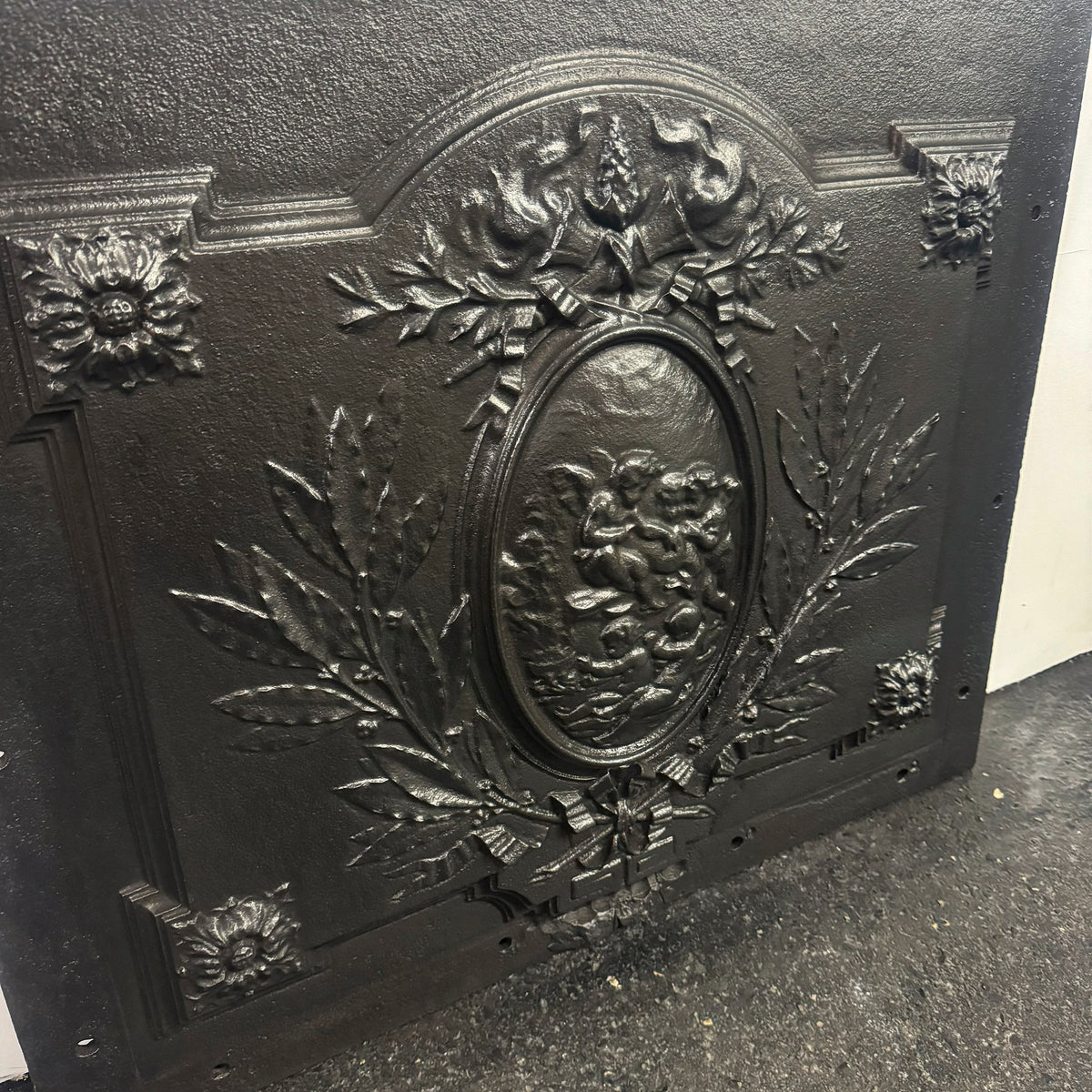 Antique Cast Iron Fire Back Plate | The Architectural Forum