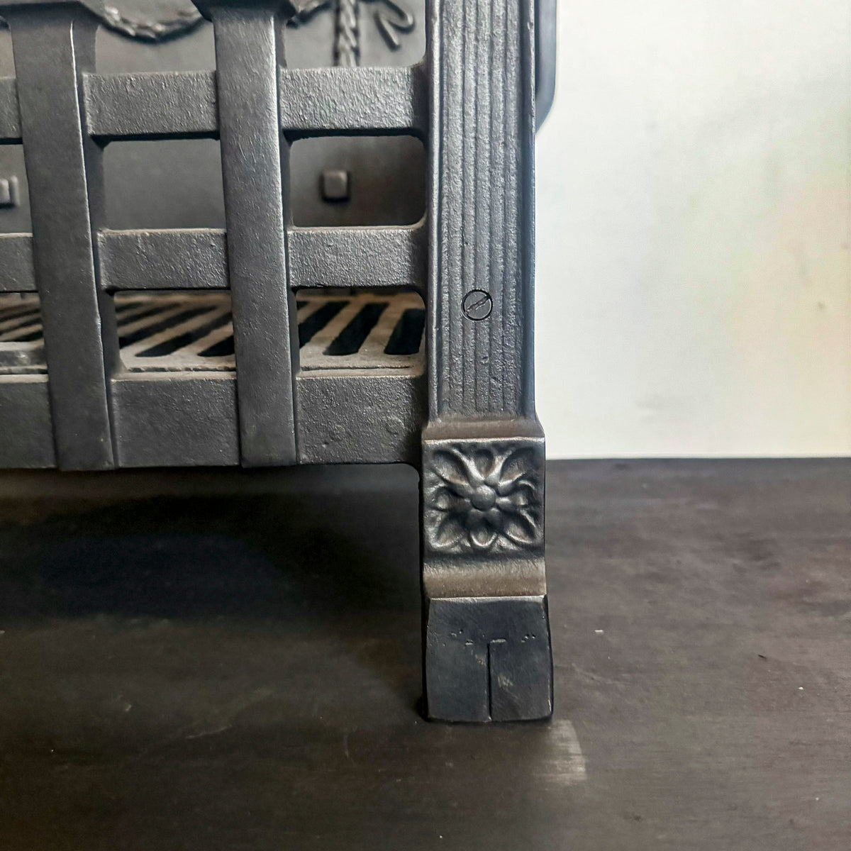 Victorian Cast Iron Fire Basket with Brass Finials | The Architectural Forum