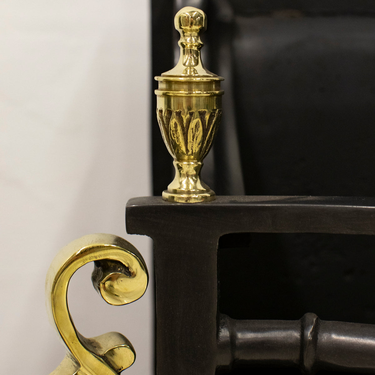 Reclaimed Cast Iron and Brass Fire Basket | The Architectural Forum