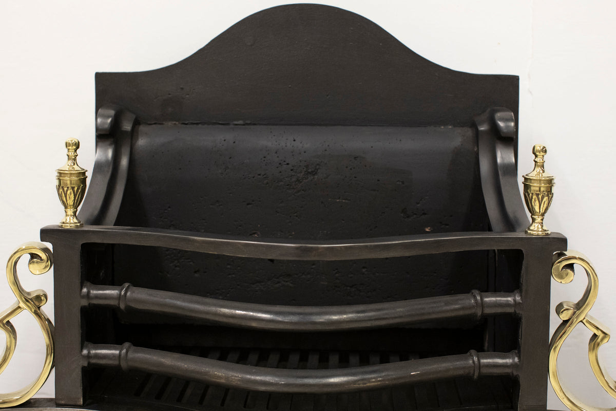 Reclaimed Cast Iron and Brass Fire Basket | The Architectural Forum