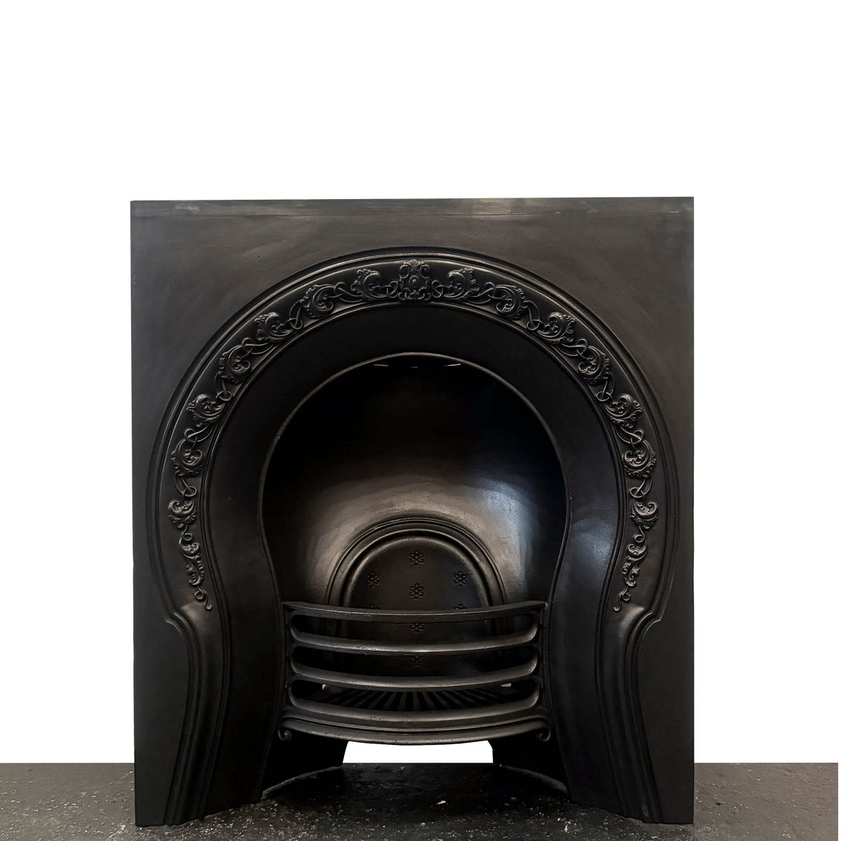 Antique Victorian Cast Iron Horseshoe Fireplace Insert | The Architectural Forum