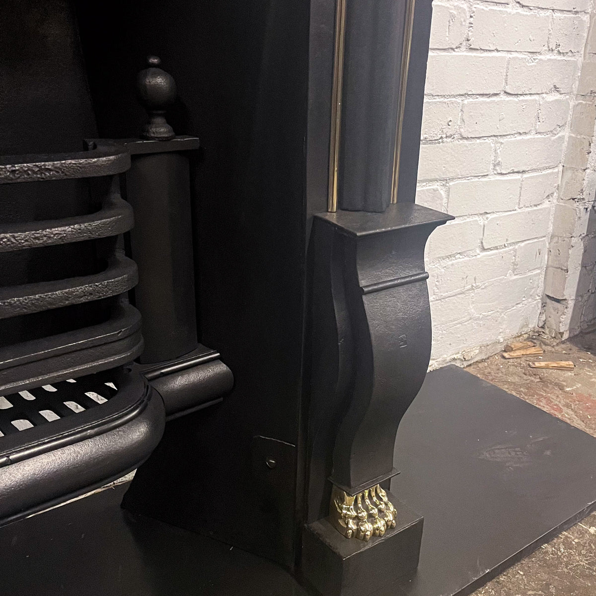 Antique Cast Iron Lion Head Fireplace Insert | The Architectural Forum