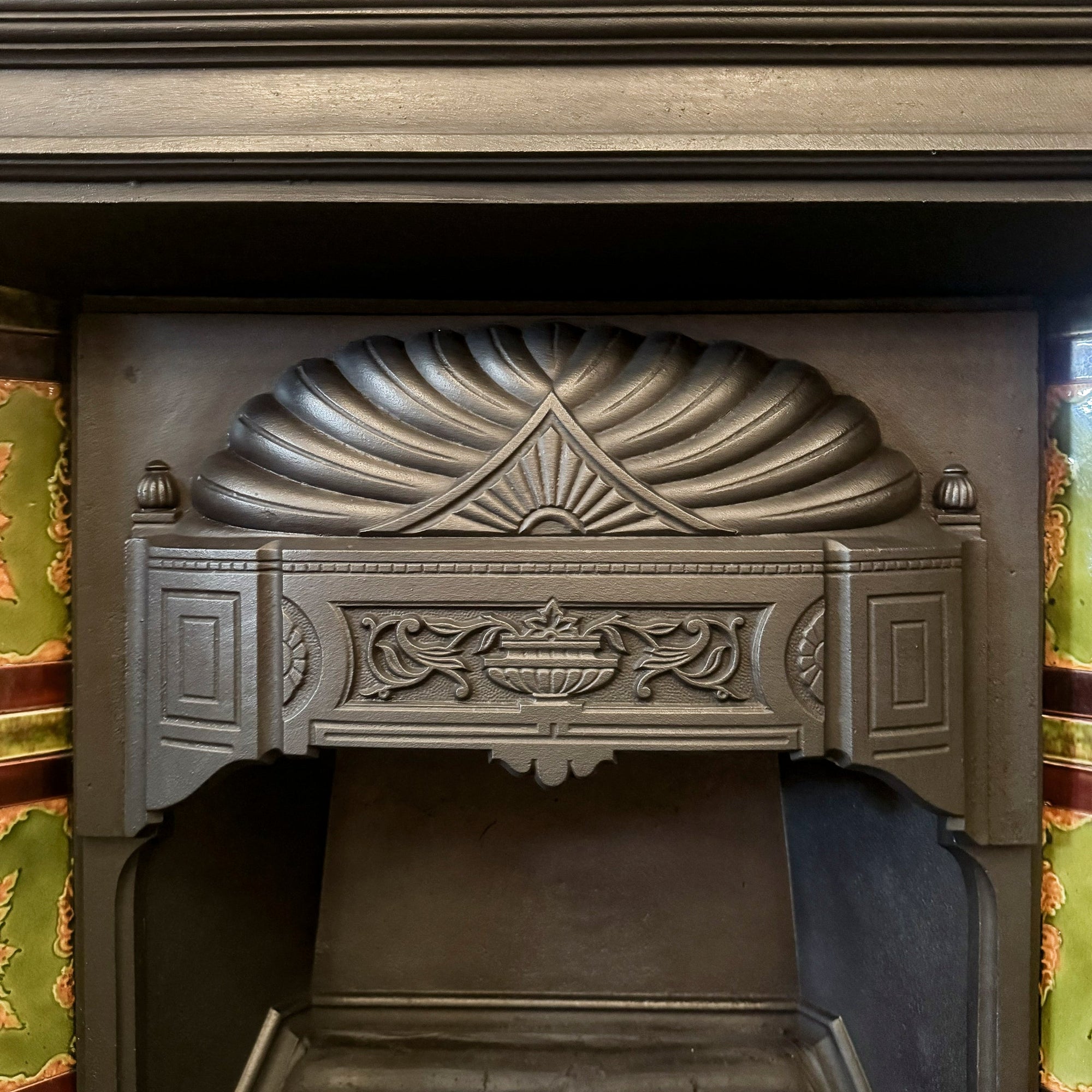 Antique Victorian Tiled Cast Iron Combination Fireplace | The Architectural Forum