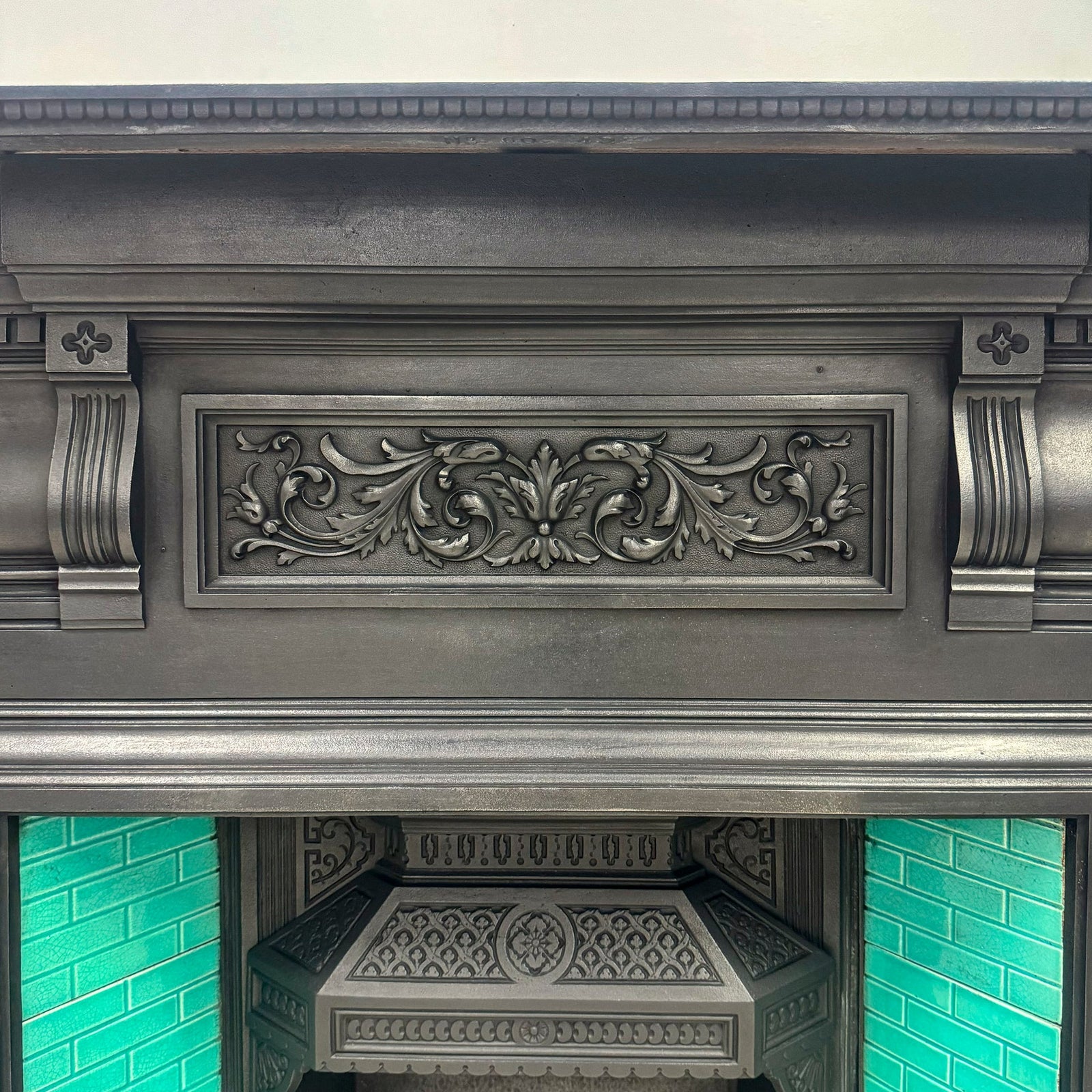 Antique Victorian Cast Iron Tiled Combination Fireplace | The Architectural Forum
