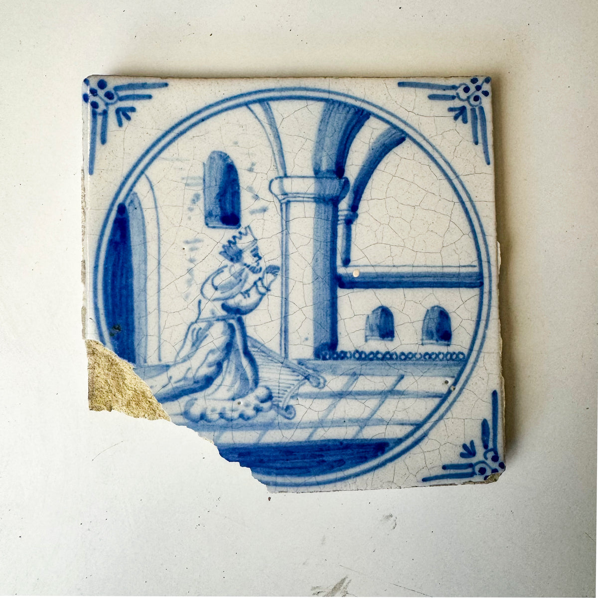 Set of 3 Antique 18th Century Dutch Delft Tiles | The Architectural Forum