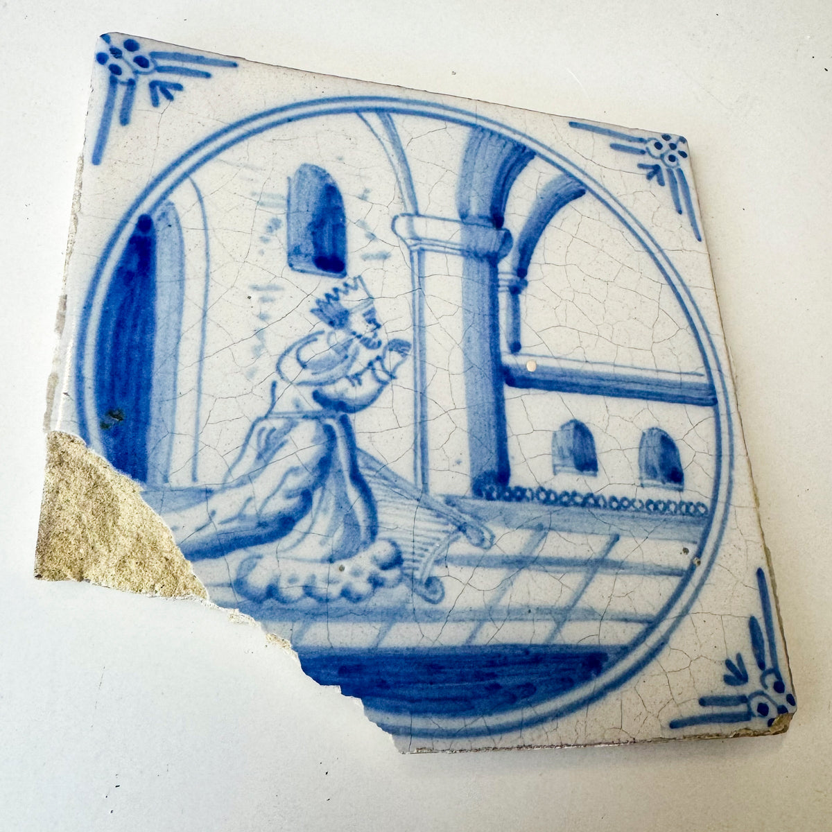 Set of 3 Antique 18th Century Dutch Delft Tiles | The Architectural Forum