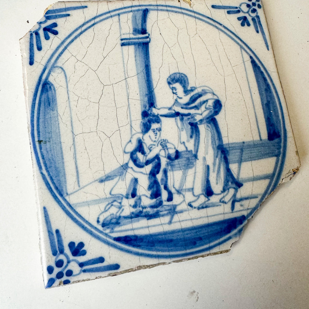 Set of 3 Antique 18th Century Dutch Delft Tiles | The Architectural Forum