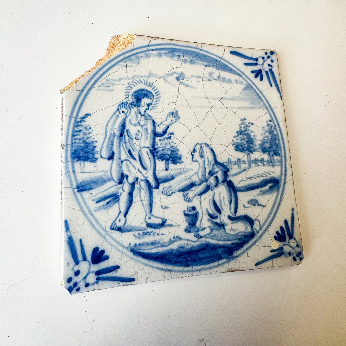 Set of 3 Antique 18th Century Dutch Delft Tiles | The Architectural Forum