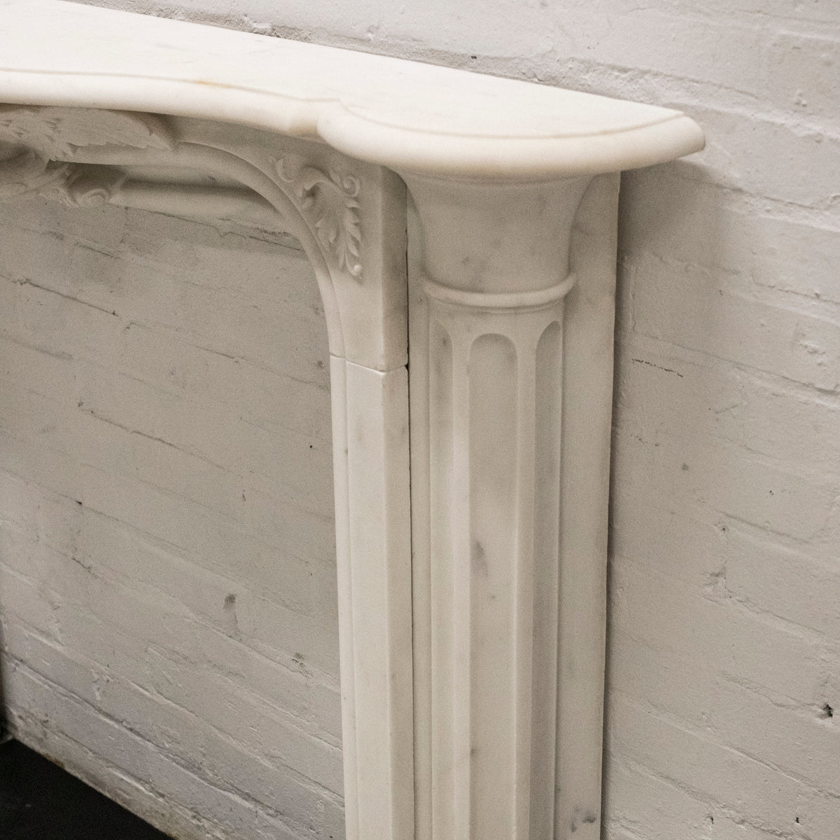 Antique Victorian Statuary Marble Surround with Carved Eagle | The Architectural Forum