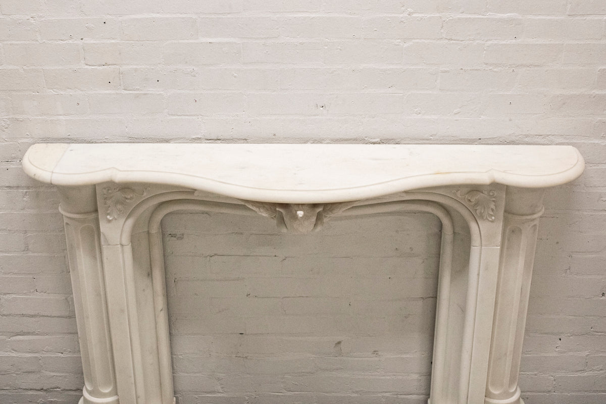 Antique Victorian Statuary Marble Surround with Carved Eagle | The Architectural Forum