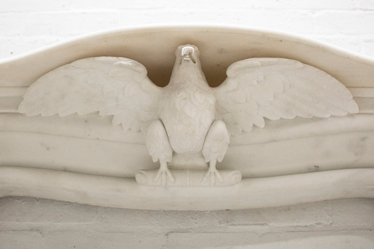Antique Victorian Statuary Marble Surround with Carved Eagle | The Architectural Forum