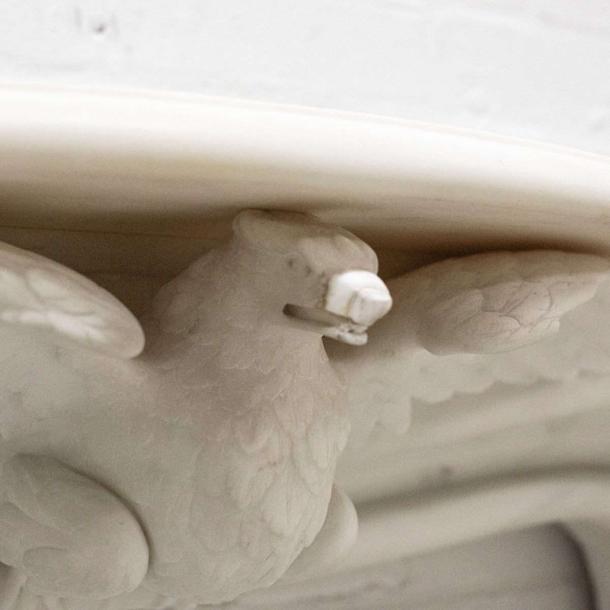 Antique Victorian Statuary Marble Surround with Carved Eagle | The Architectural Forum
