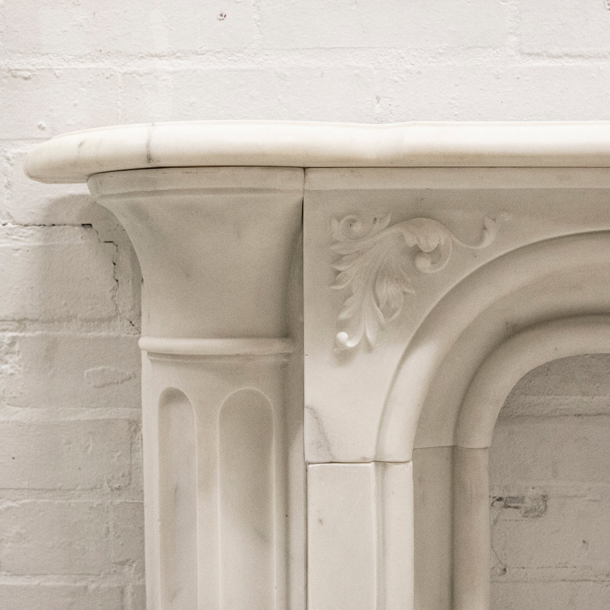 Antique Victorian Statuary Marble Surround with Carved Eagle | The Architectural Forum