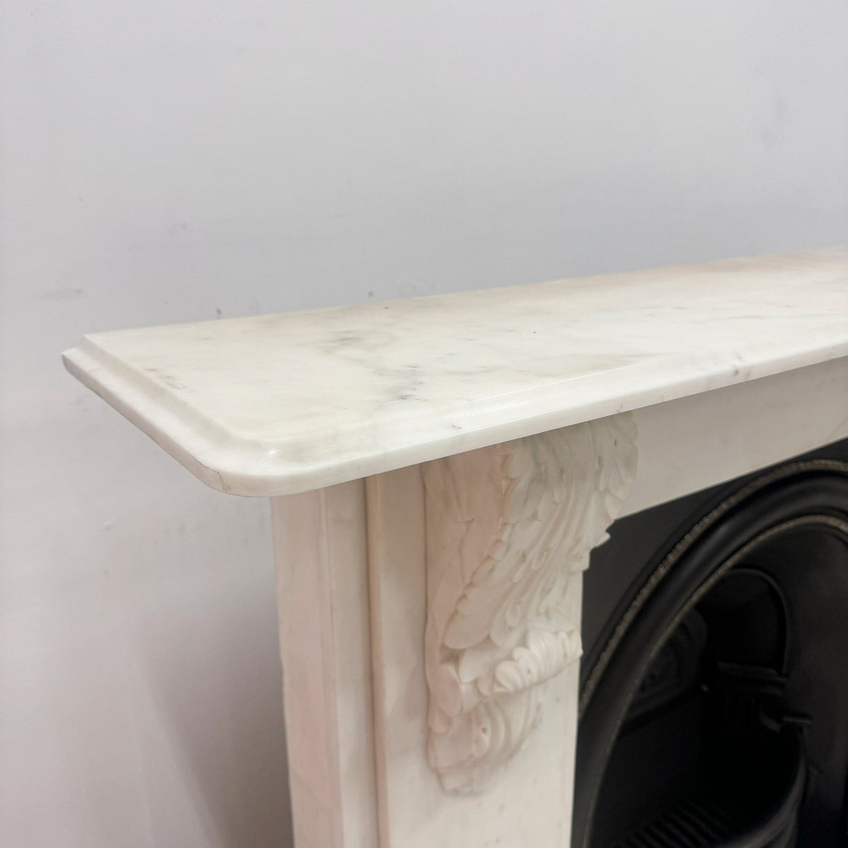 Antique Victorian Statuary Marble Chimneypiece with Carved Corbels | The Architectural Forum