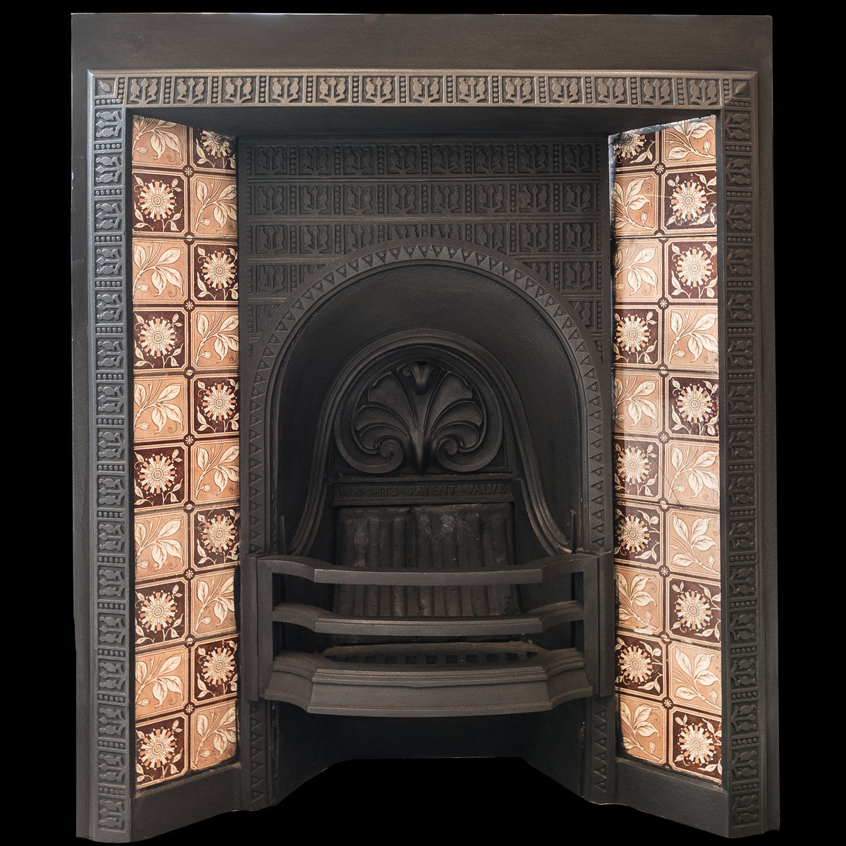 Antique Edwardian Tiled Cast Iron Insert | The Architectural Forum