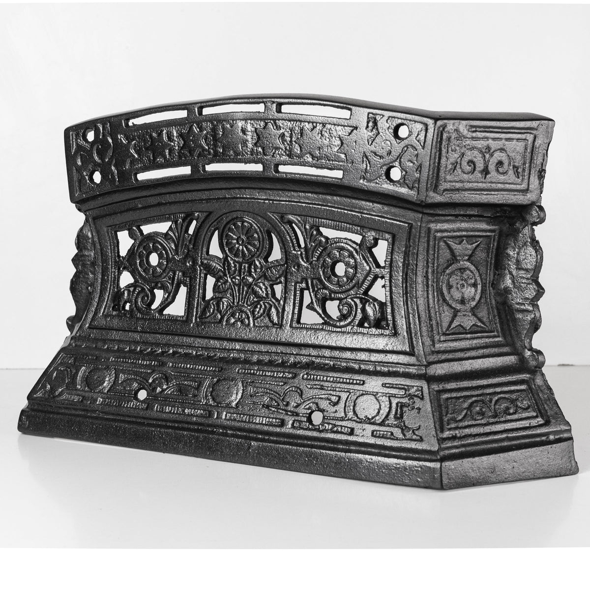 Antique Cast Iron Ornate Floral Fireplace Tidy | Betty | Ashpan Cover | The Architectural Forum