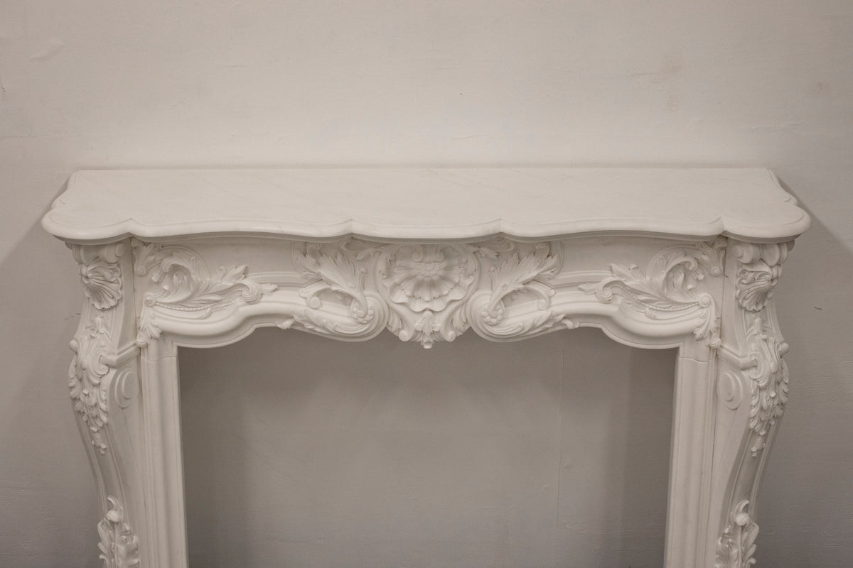 French Louis XV Fireplace Surround in Statuary Marble I Pair available | The Architectural Forum