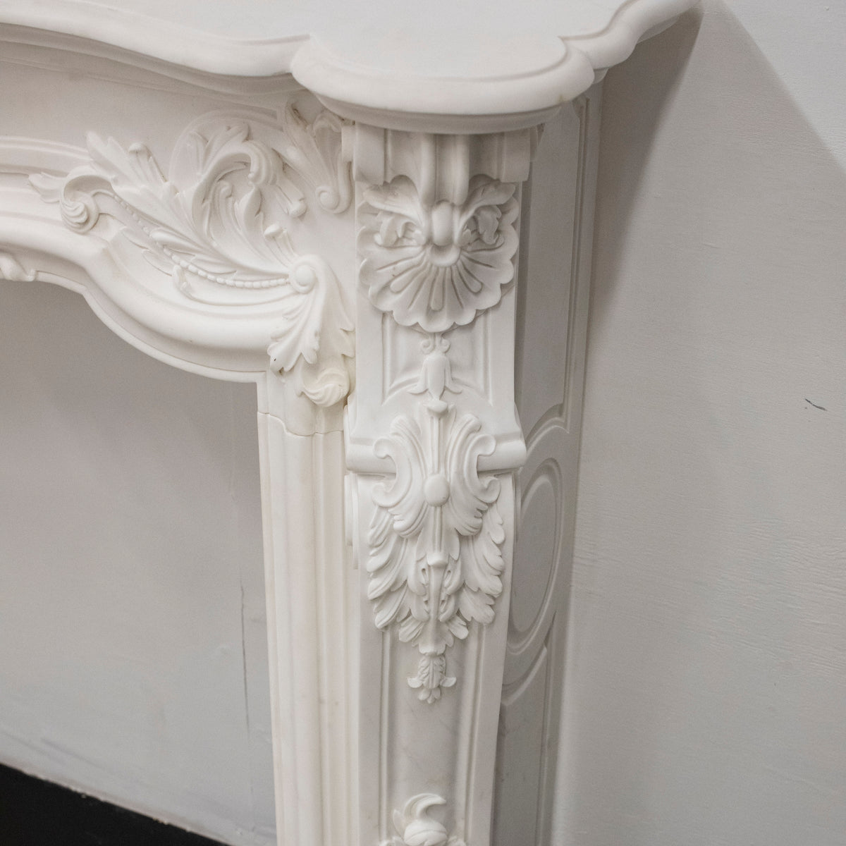 French Louis XV Fireplace Surround in Statuary Marble I Pair available | The Architectural Forum