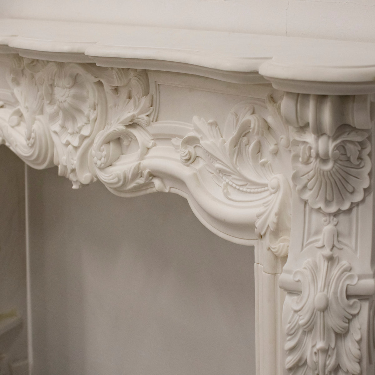 French Louis XV Fireplace Surround in Statuary Marble I Pair available | The Architectural Forum