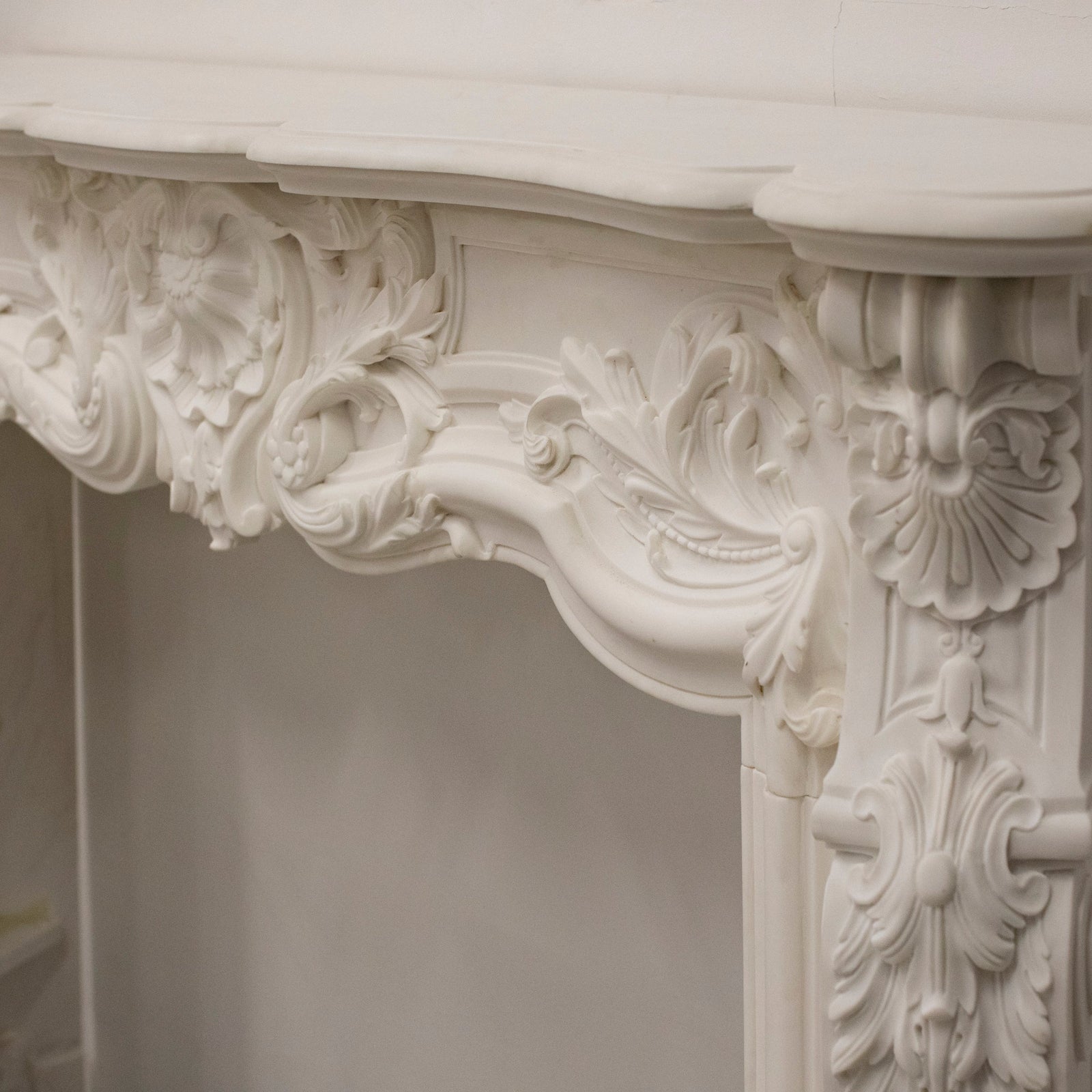 French Louis XV Fireplace Surround in Statuary Marble I Pair available | The Architectural Forum