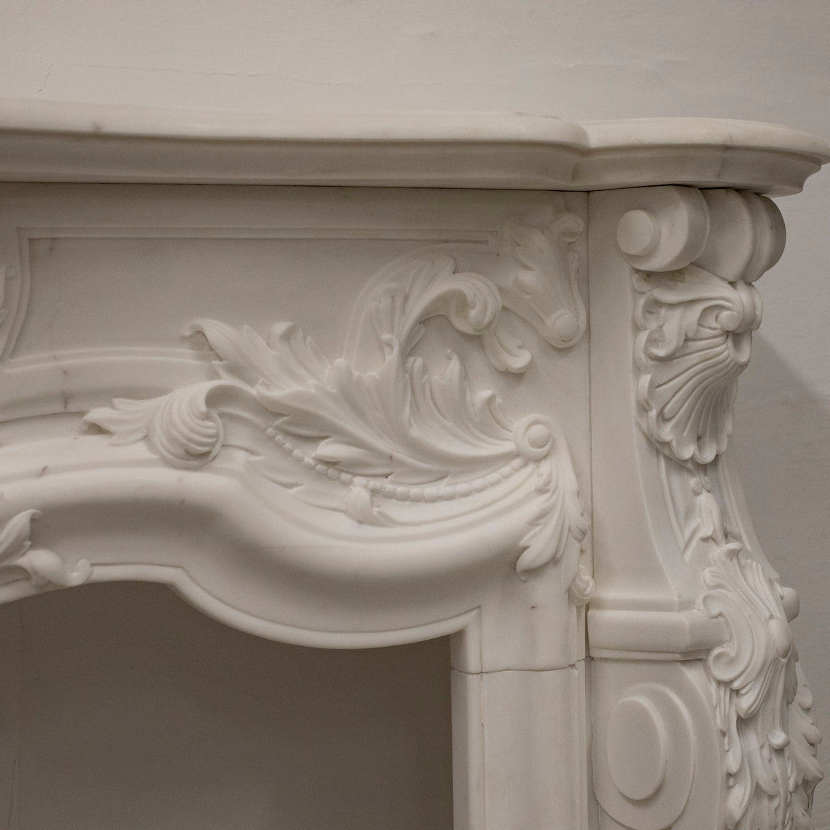 French Louis XV Fireplace Surround in Statuary Marble I Pair available | The Architectural Forum