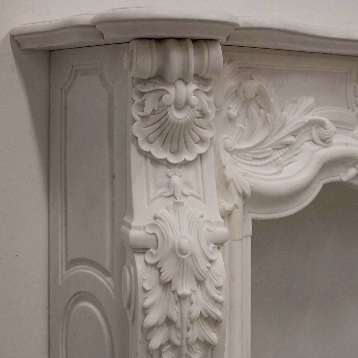 French Louis XV Fireplace Surround in Statuary Marble I Pair available | The Architectural Forum