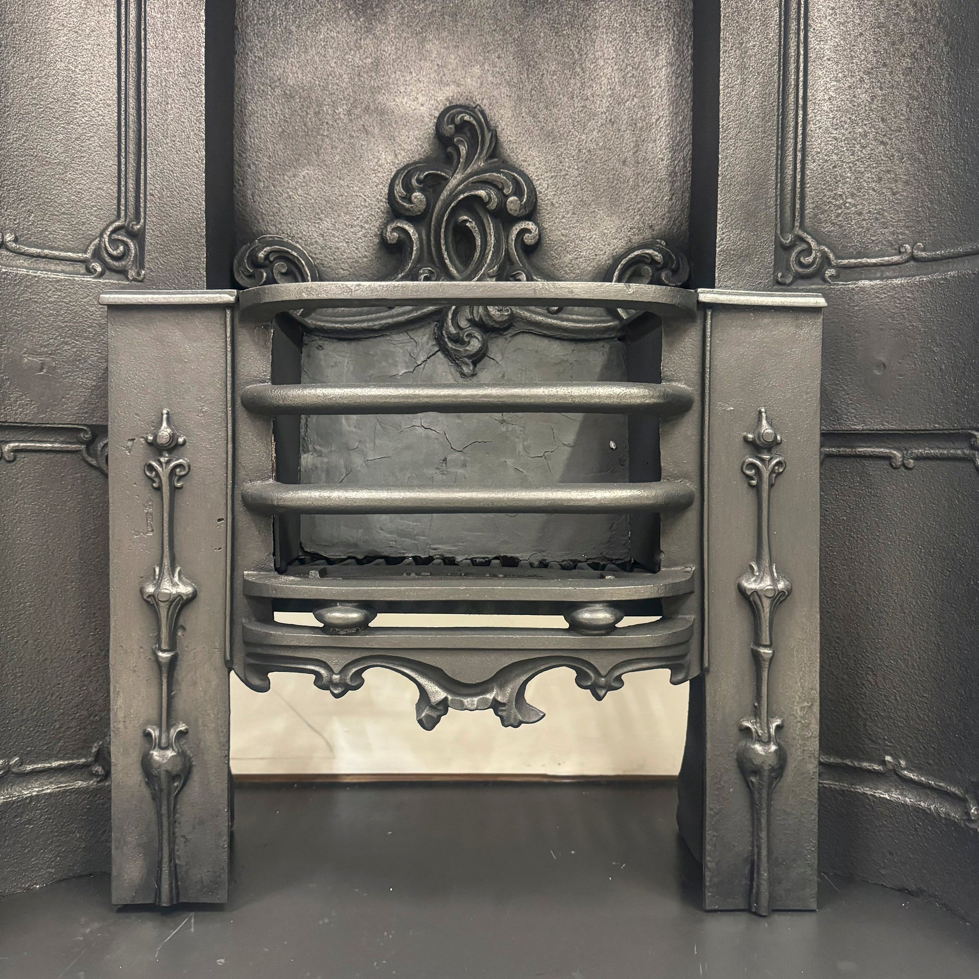 Antique Floral Georgian Cast Iron Hob Grate Insert | The Architectural Forum