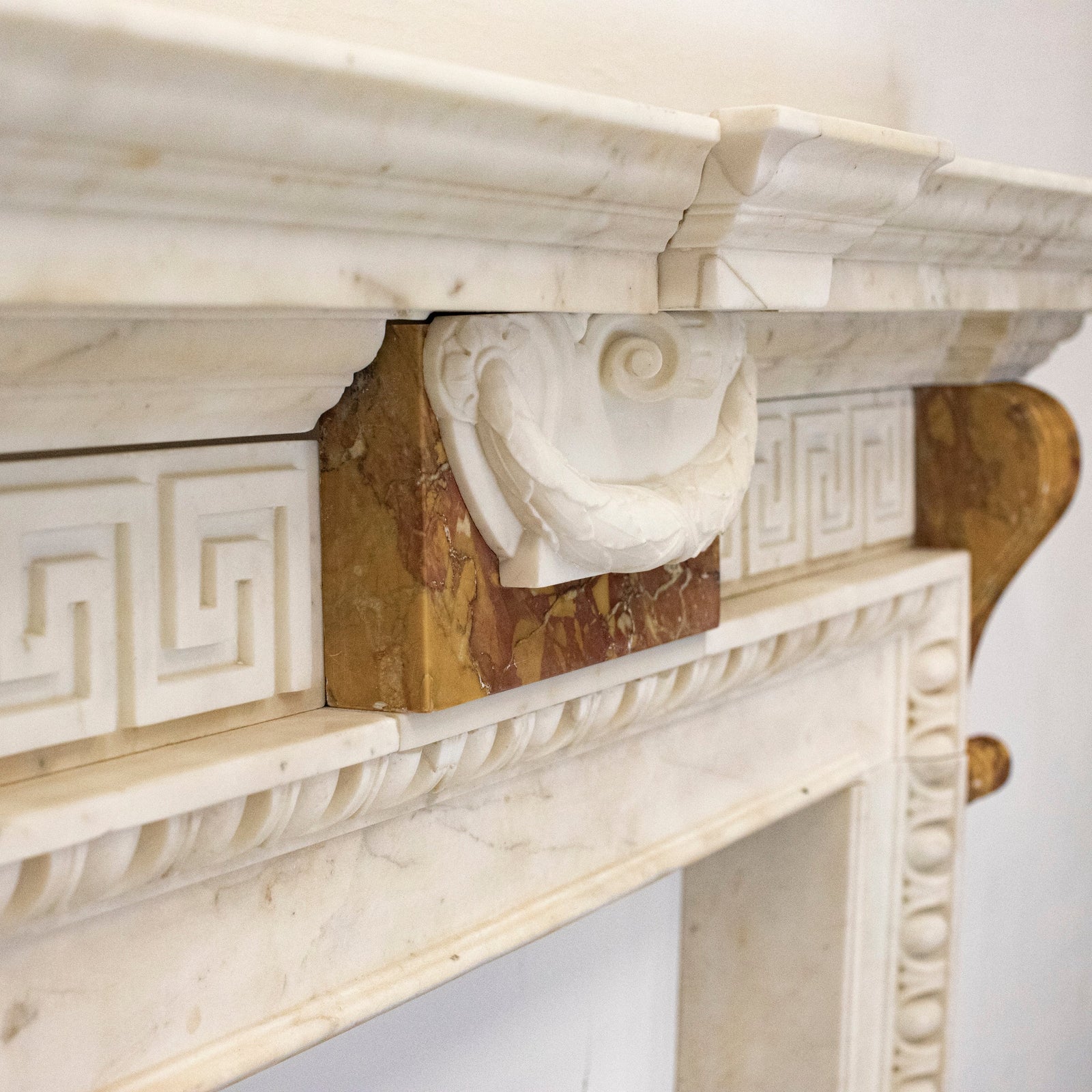 Antique Neo Classical Georgian Carrara & Sienna Marble Fireplace Surround | The Architectural Forum
