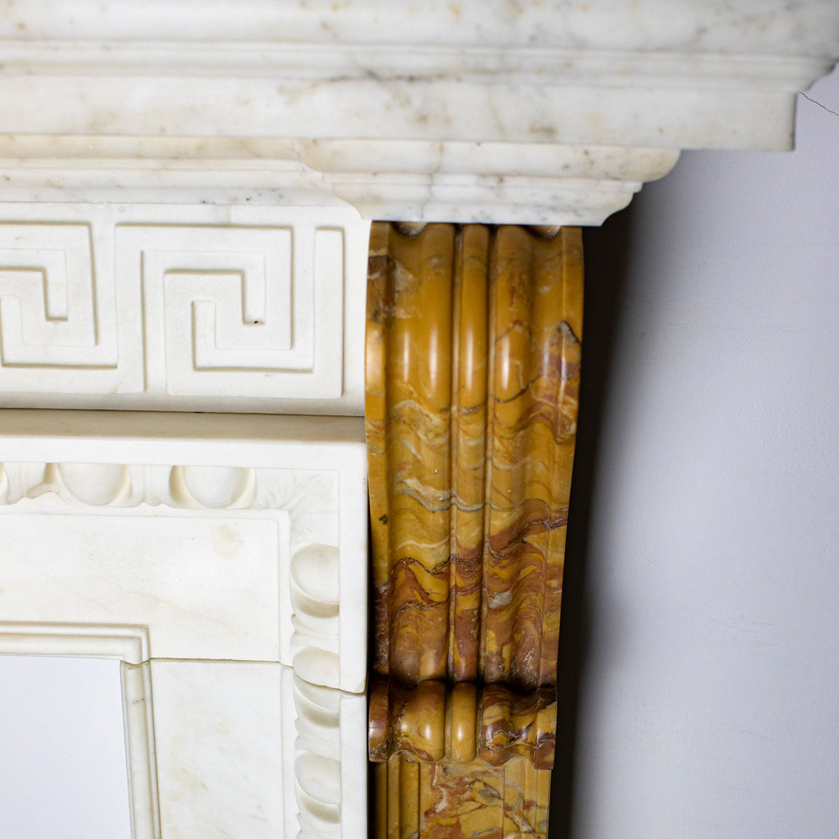 Antique Neo Classical Georgian Carrara &amp; Siena Marble Fireplace Surround | The Architectural Forum