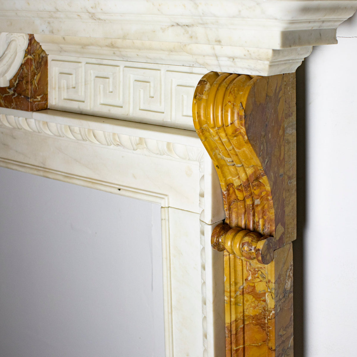 Antique Neo Classical Georgian Carrara &amp; Siena Marble Fireplace Surround | The Architectural Forum