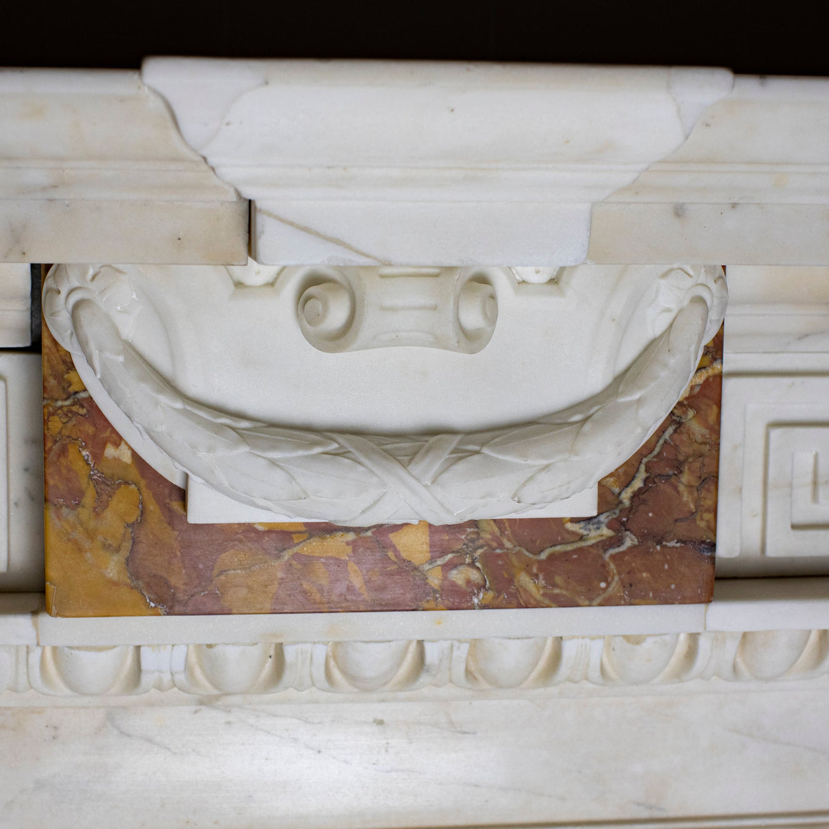 Antique Neo Classical Georgian Carrara &amp; Siena Marble Fireplace Surround | The Architectural Forum