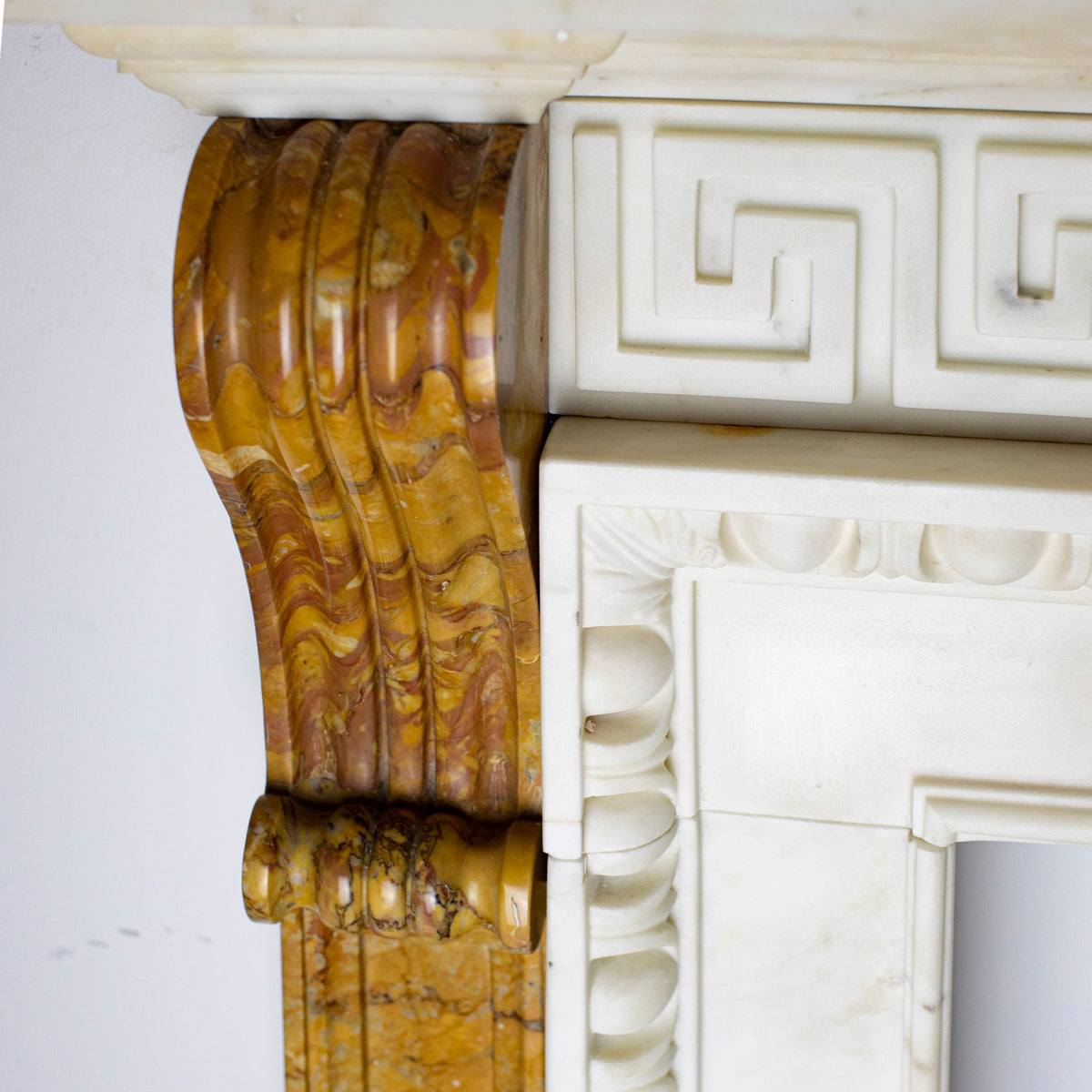 Antique Neo Classical Georgian Carrara &amp; Siena Marble Fireplace Surround | The Architectural Forum