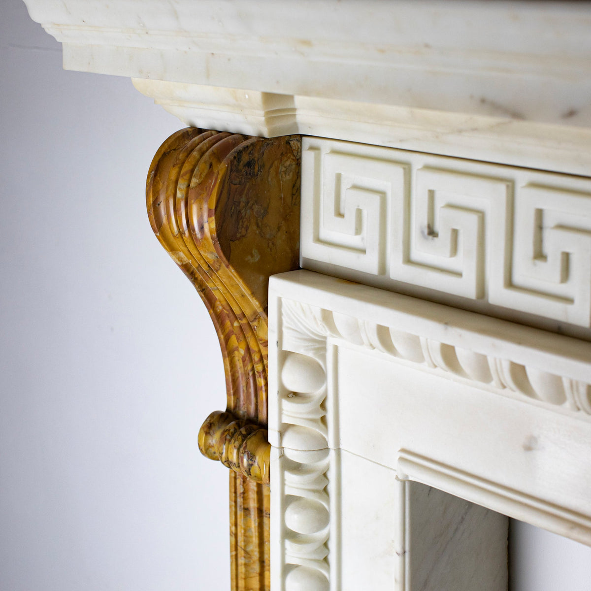 Antique Neo Classical Georgian Carrara &amp; Siena Marble Fireplace Surround | The Architectural Forum