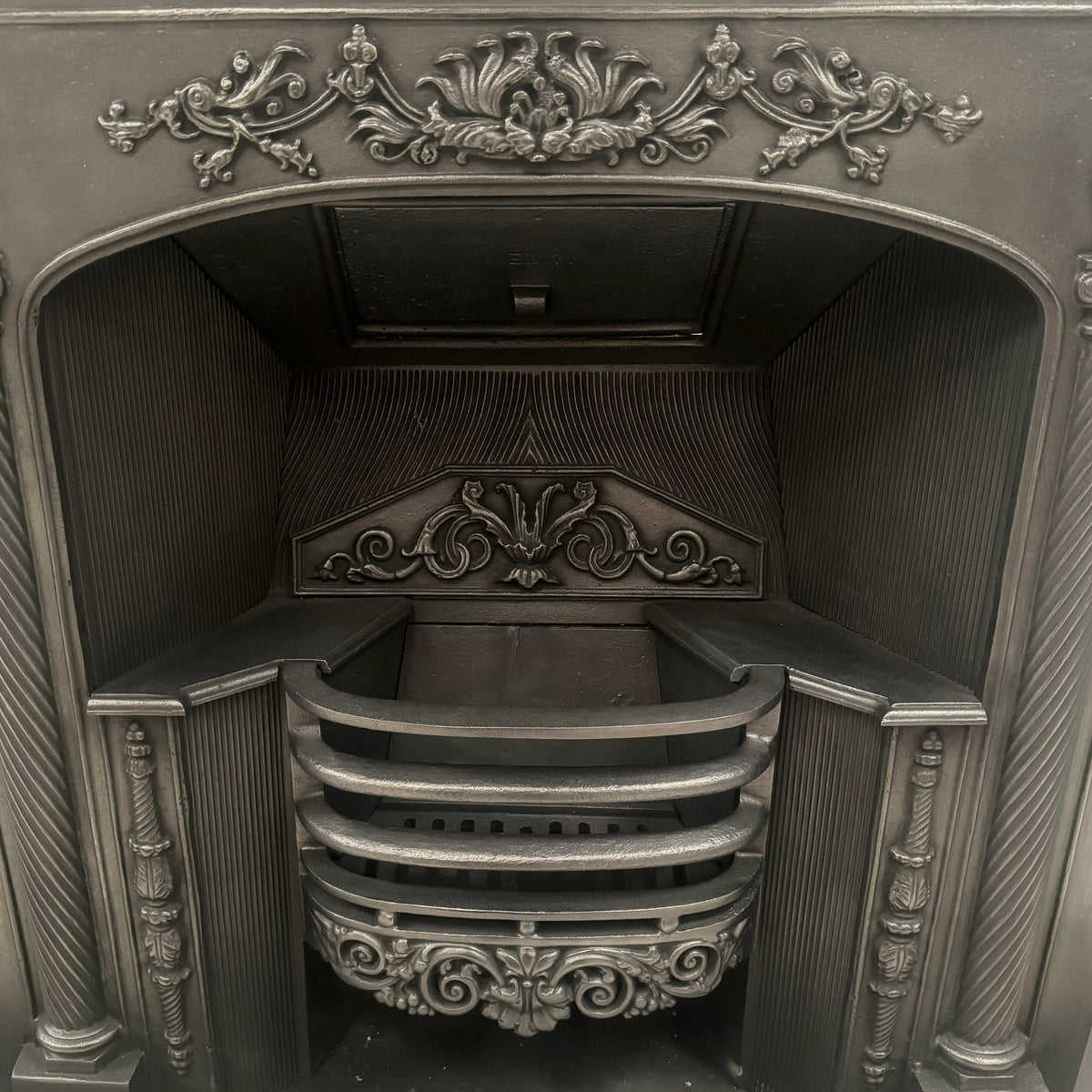 Reclaimed Ornate Georgian Cast Iron Hob Grate Insert | The Architectural Forum