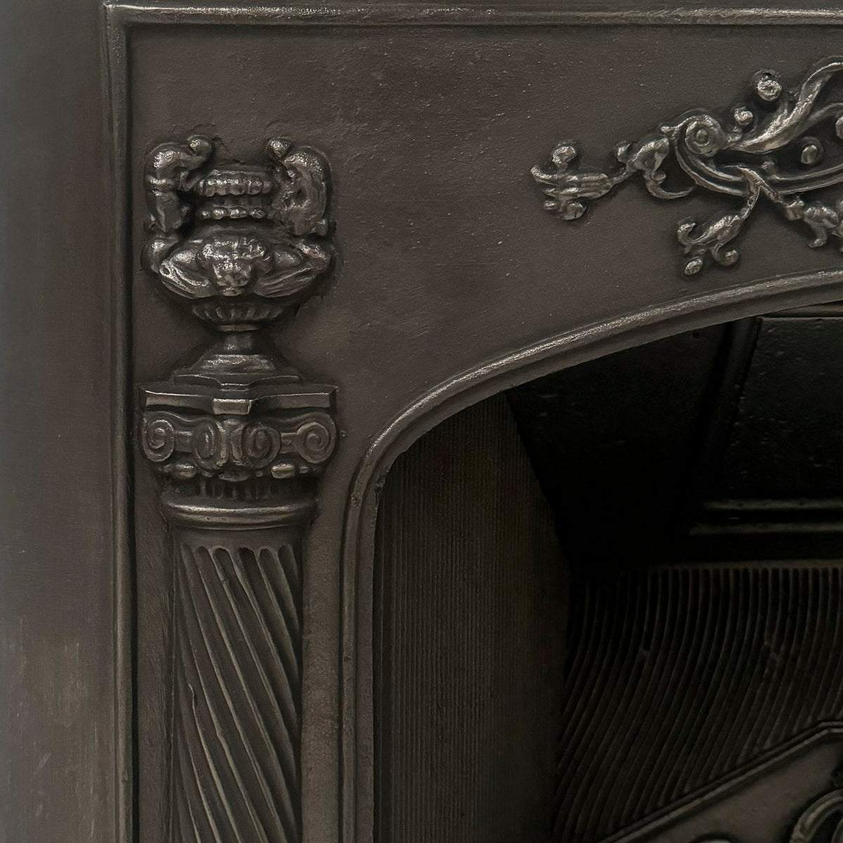 Reclaimed Ornate Georgian Cast Iron Hob Grate Insert | The Architectural Forum