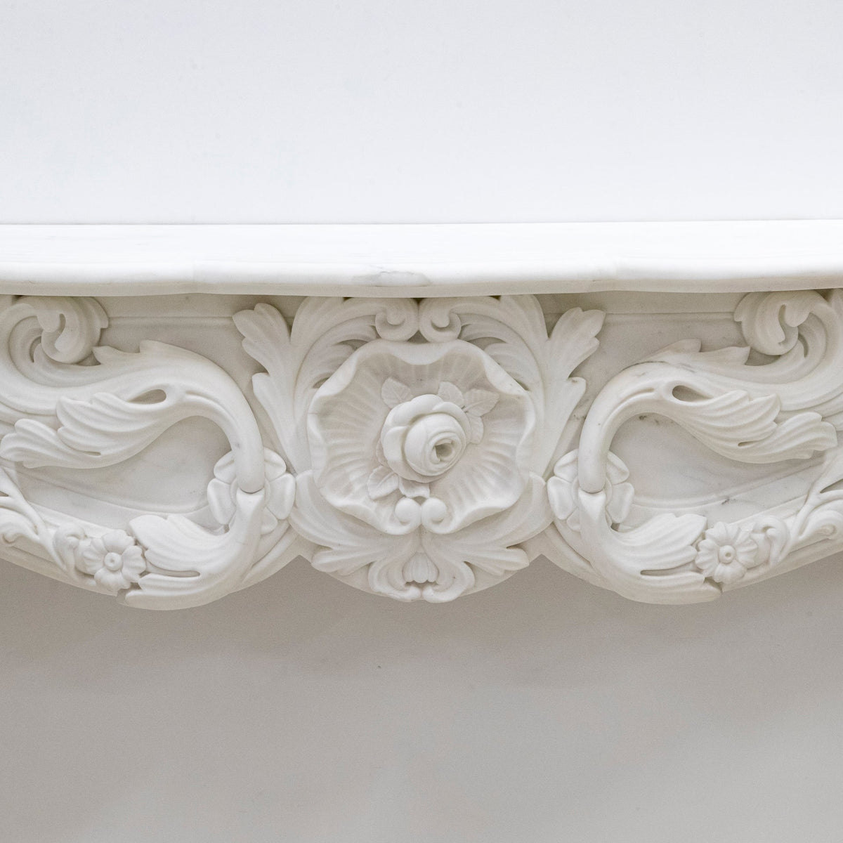 Ornate French Louis Style Statuary Marble Fireplace Surround | The Architectural Forum