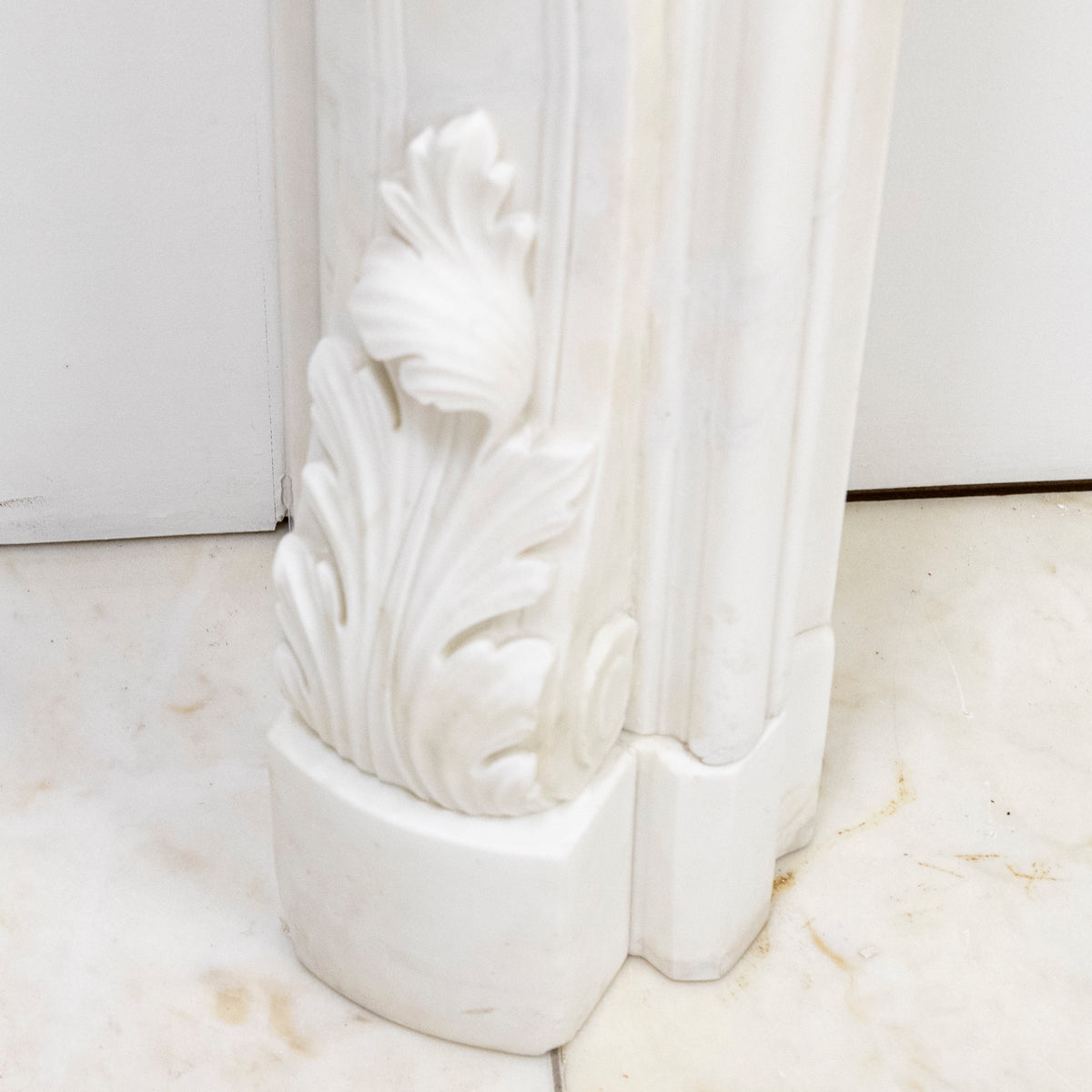 Ornate French Louis Style Statuary Marble Fireplace Surround | The Architectural Forum