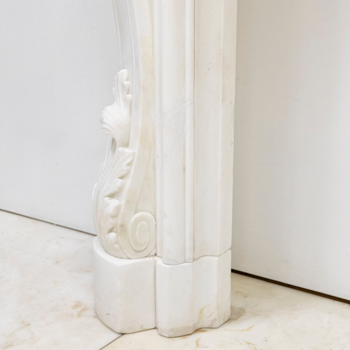 Ornate French Louis Style Statuary Marble Fireplace Surround | The Architectural Forum