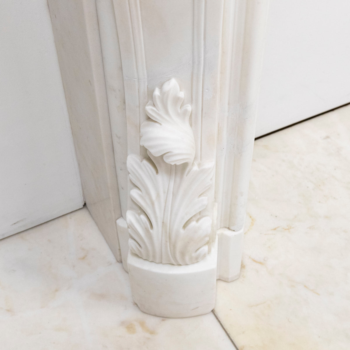 Ornate French Louis Style Statuary Marble Fireplace Surround | The Architectural Forum