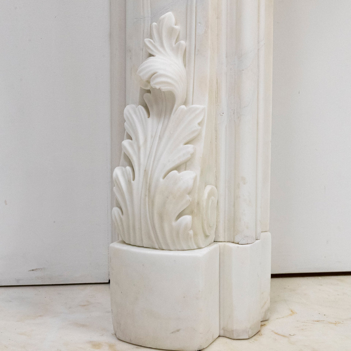 Ornate French Louis Style Statuary Marble Fireplace Surround | The Architectural Forum