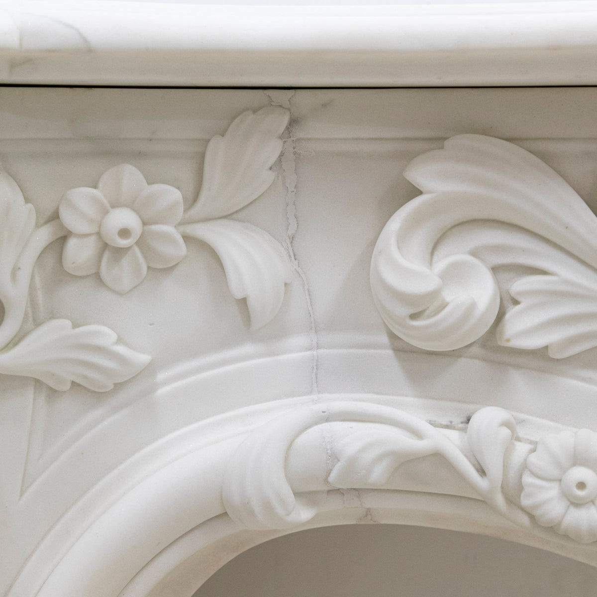 Ornate French Louis Style Statuary Marble Fireplace Surround | The Architectural Forum
