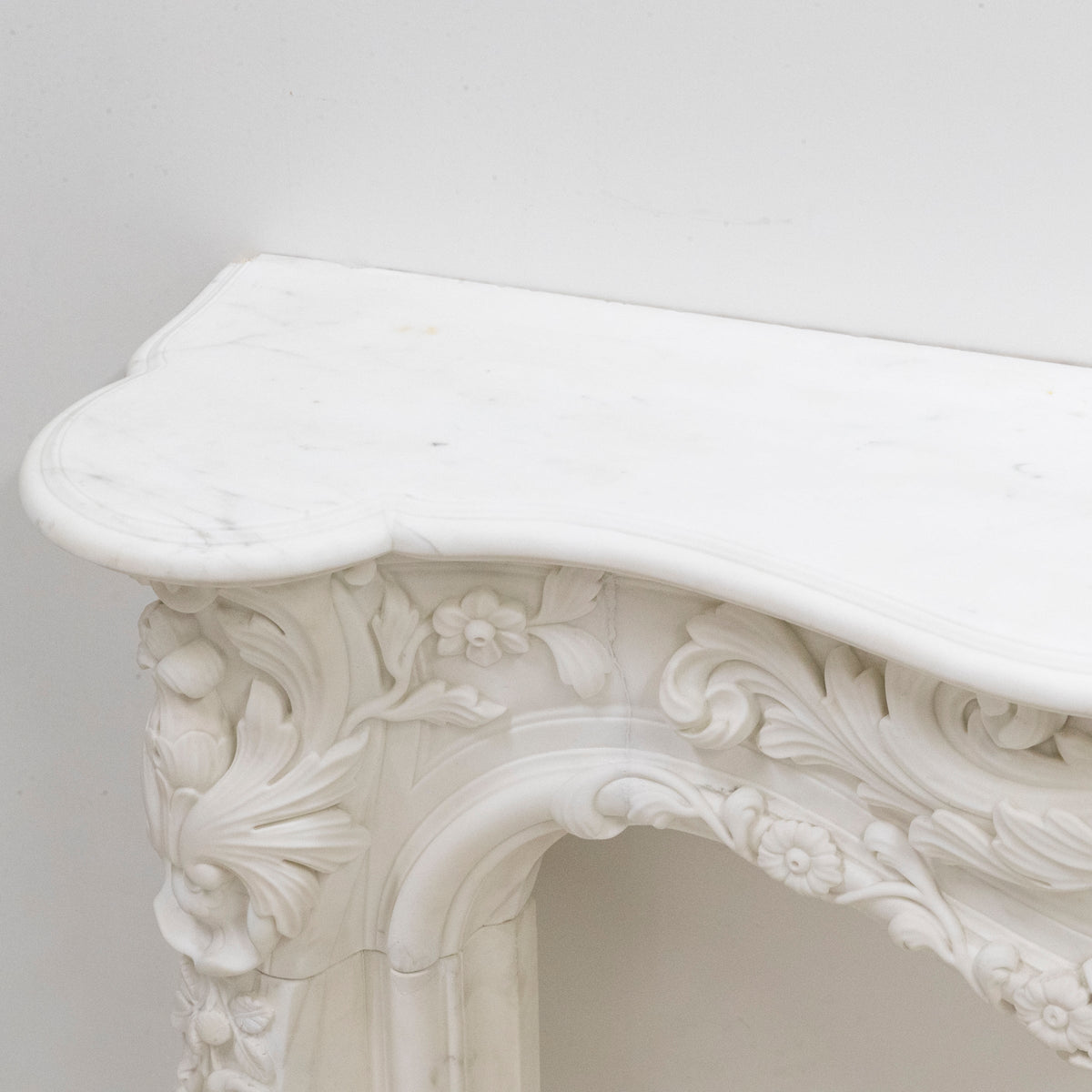 Ornate French Louis Style Statuary Marble Fireplace Surround | The Architectural Forum