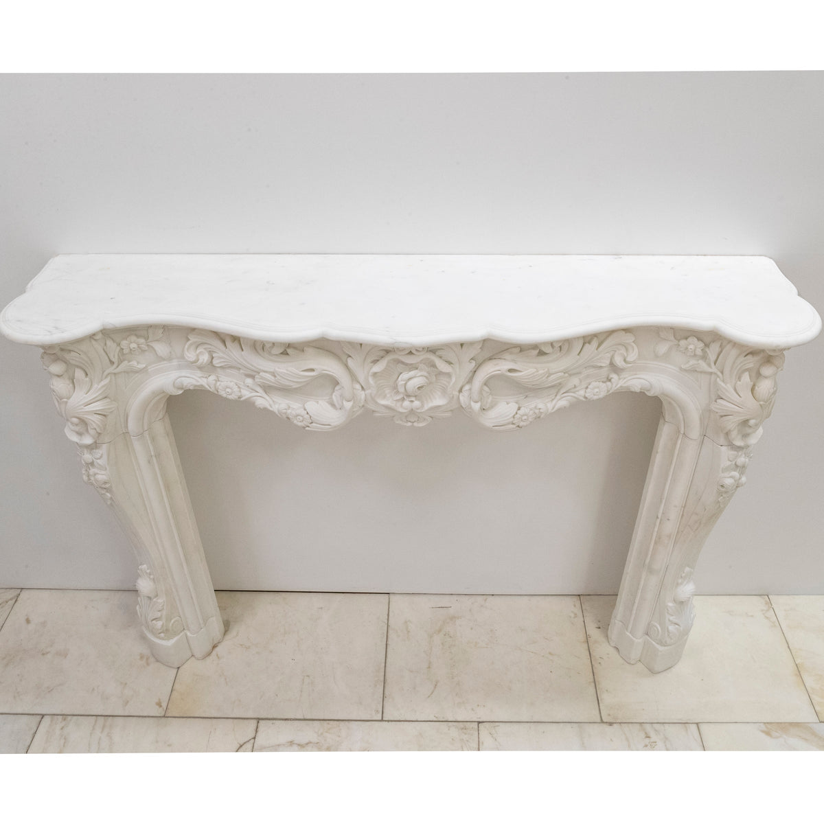 Ornate French Louis Style Statuary Marble Fireplace Surround | The Architectural Forum